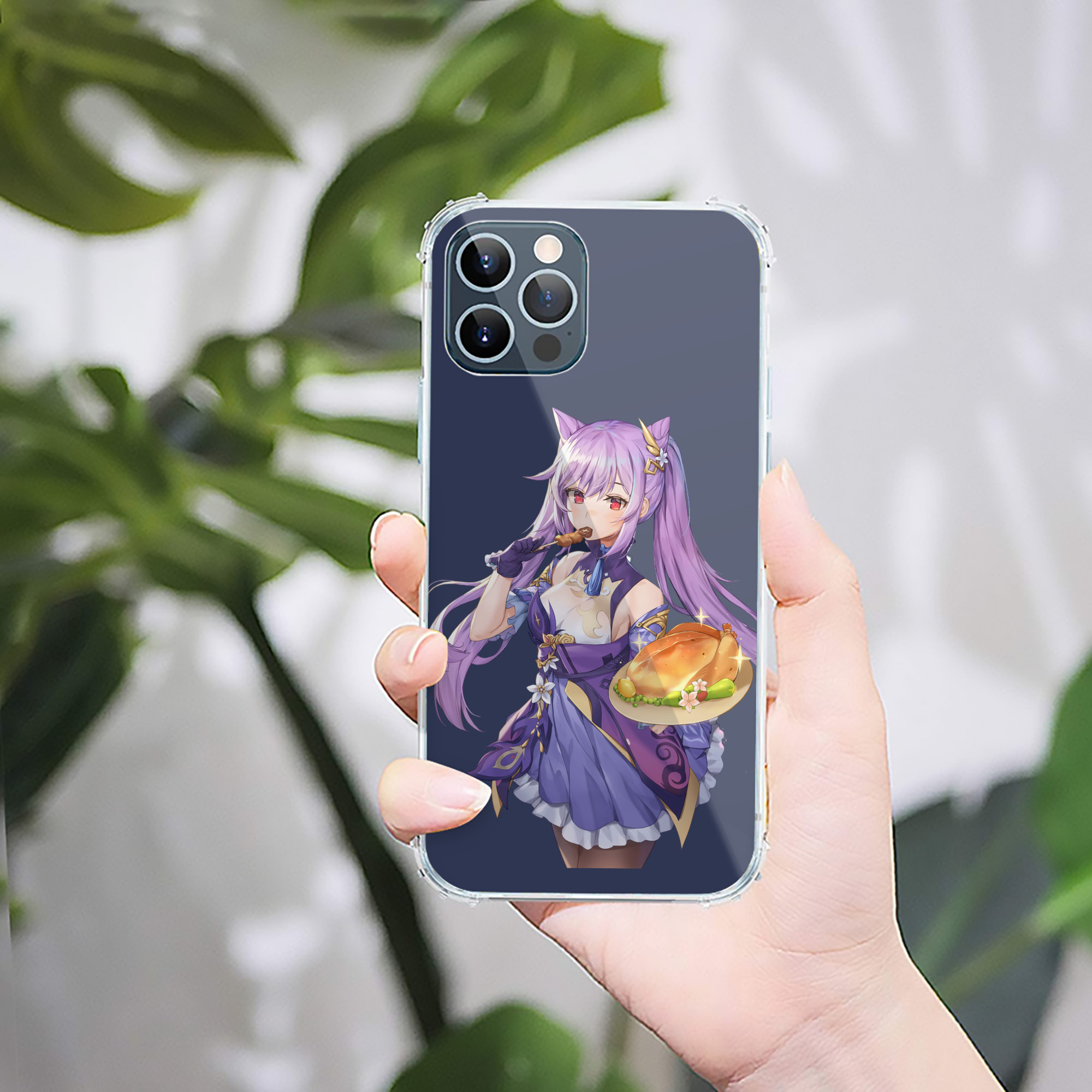げんし神 刻晴 こくせい genshin Kokusei 【iPhone 12シリーズ対応】透明スマホケース（クリアソフトケース）